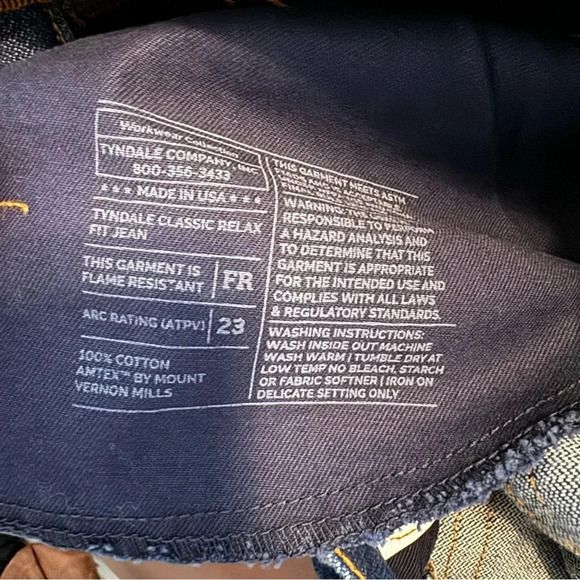 Tyndale Fire Resistant jeans made in USA - Picture 9 of 9